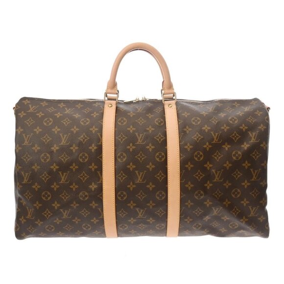 LOUIS VUITTON Monogram Keepall Bandouliere 55 Brown - Picture 1 of 11
